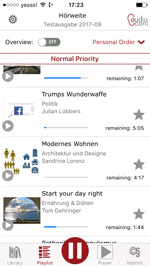 iOS Playliste - Audioplayer Hörmagazine Audiocont