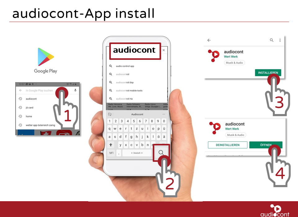 Audiocont App auf iOS Installieren